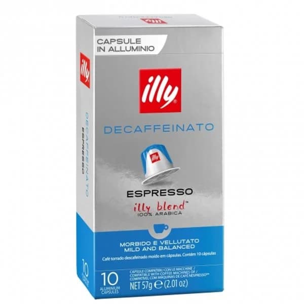 Café espresso descafeinado en cápsulas Illy compatible con Nespresso 10 ud. - 10.08 ud - Imagen del producto en Findit