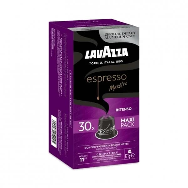Café cápsulas espresso intenso Lavazza Maestro compatible con Nespresso 30 ud. - 1 ud - Imagen del producto en Findit