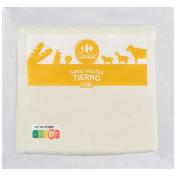 Queso de mezcla tierno Carrefour Classic 365 g - 0.36 kg - Imagen del producto en Findit