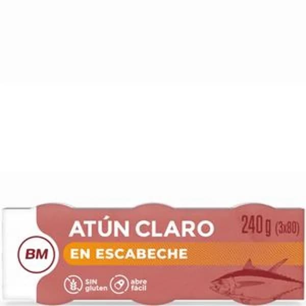 Atún claro en escabeche 3x80 g - 0.16 kg - Imagen del producto en Findit