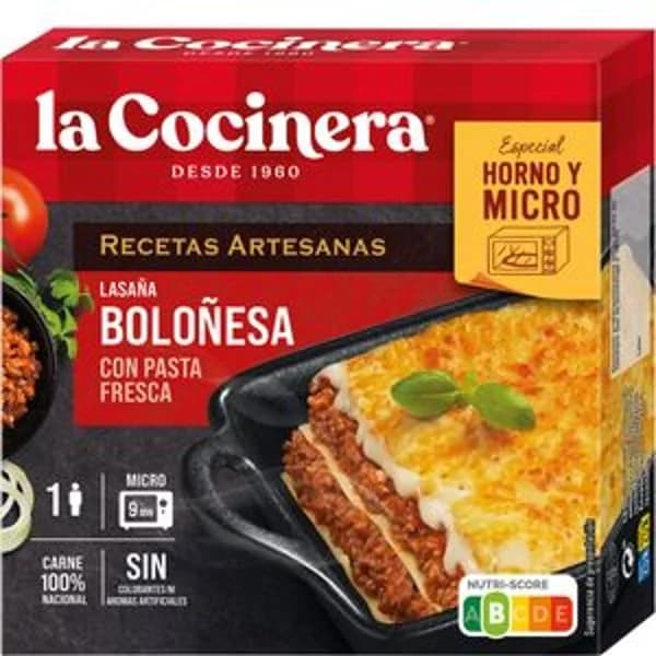Lasaña Boloñesa Congelada 280G - 0.28 kg - Imagen del producto en Findit