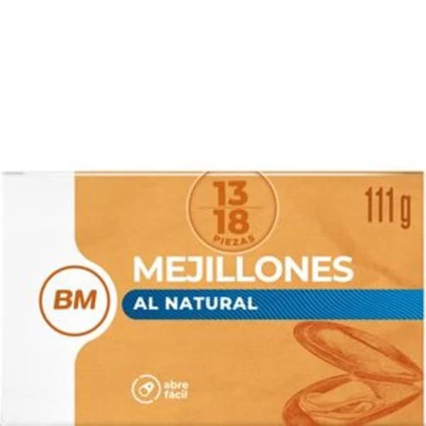 Mejillón al natural 13/18 111 g - 0.07 kg - Imagen del producto en Findit