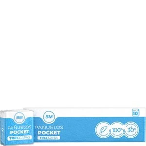 Pañuelos pocket 3 capas 10x10 unidades - 9.92 ud - Imagen del producto en Findit