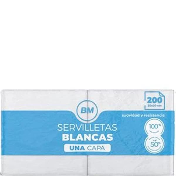 Servilletas blancas 30x30 200 unidades - 139 ud - Imagen del producto en Findit