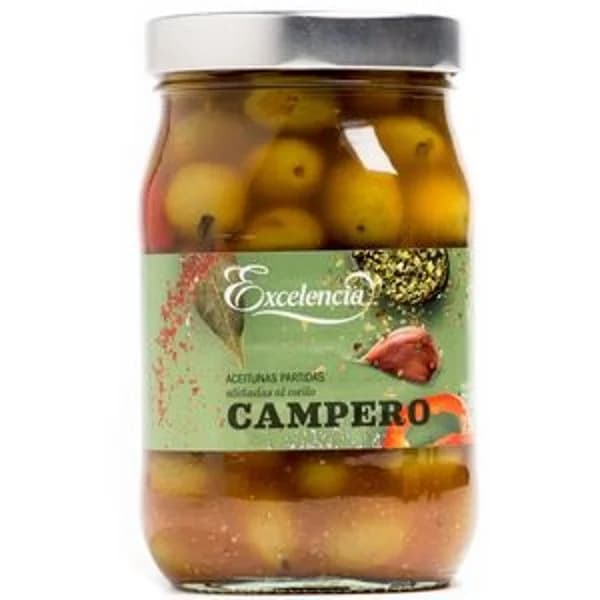 Aceitunas partidas aliñadas estilo Campero 800 g - 1 ud - Imagen del producto en Findit