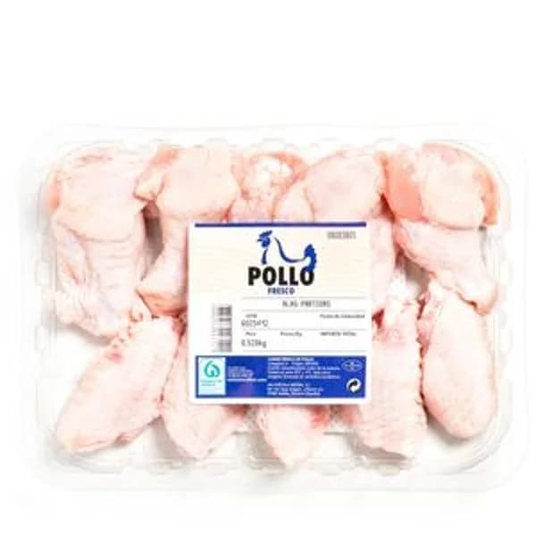 Alas de pollo partidas bandeja (600 g aprox) - 1 kg - Imagen del producto en Findit
