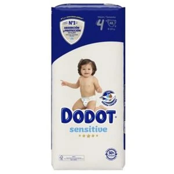 Pañales sensitive talla 4 (9-14 kg), 48 uniades - 48.09 ud - Imagen del producto en Findit