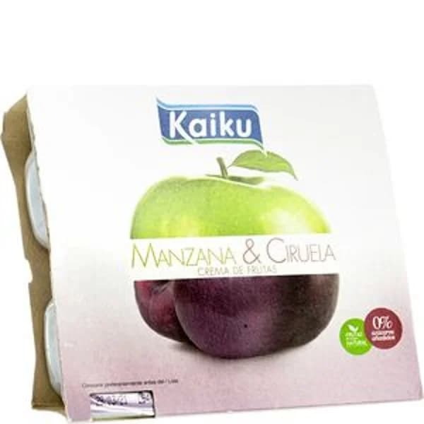 Compota de manzana y ciruela 4x100 g - 0.4 kg - Imagen del producto en Findit