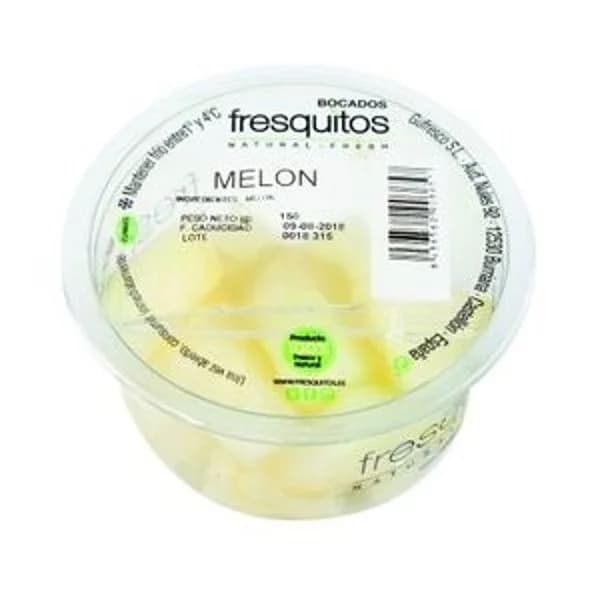 Melón troceado en vaso 150 g - 1 ud - Imagen del producto en Findit
