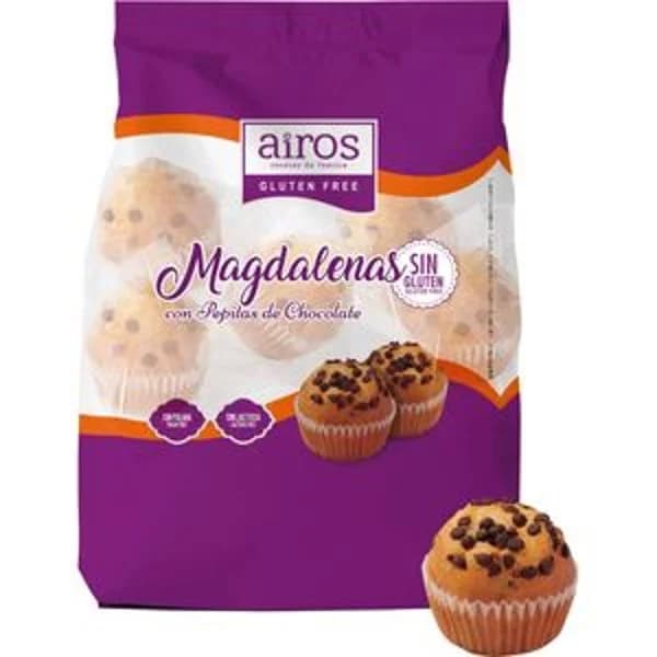Magdalenas con chocolate sin gluten 210 g - 0.21 kg - Imagen del producto en Findit