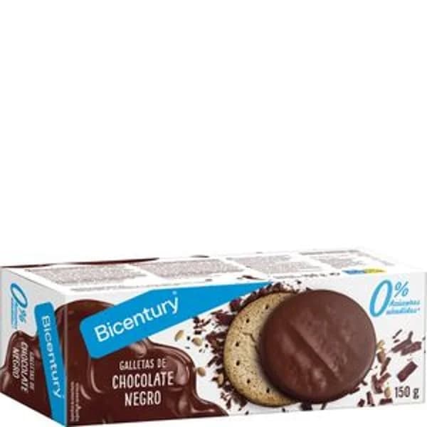 Galleta chocolate negro sin azúcar 150 g - 0.15 kg - Imagen del producto en Findit