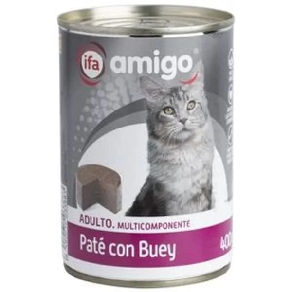 Paté para gatos adultos con buey 400 g - 0.4 kg - Imagen del producto en Findit