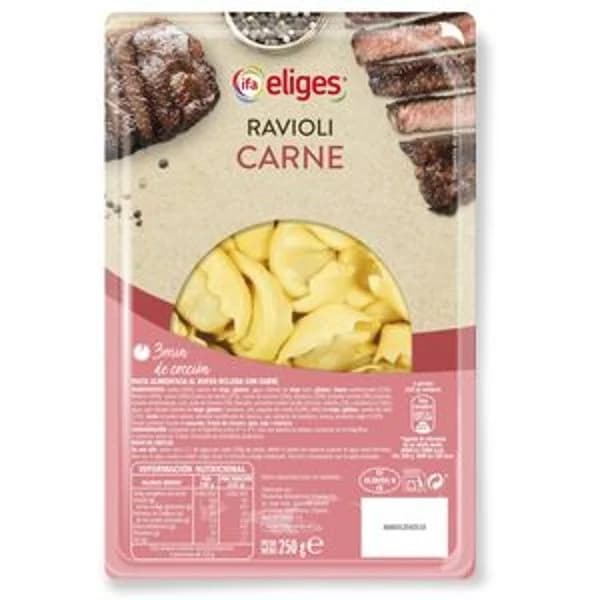 Pasta fresca ravioli con carne 250 g - 0.25 kg - Imagen del producto en Findit