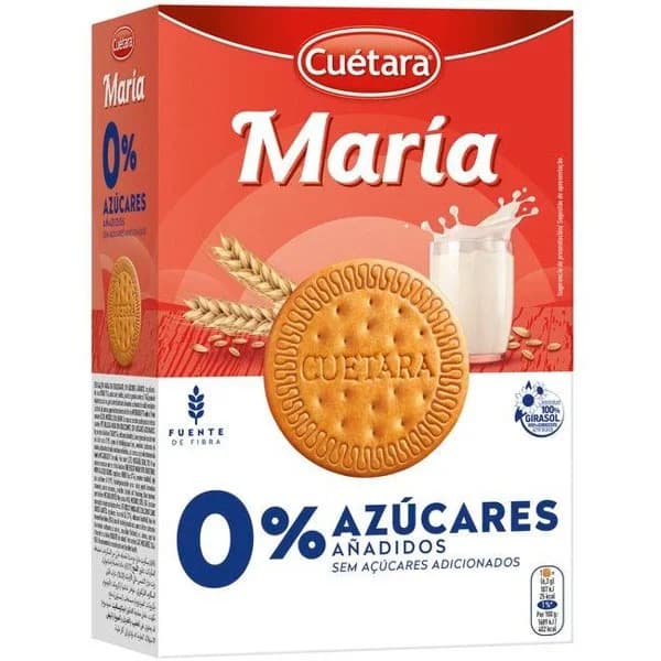 Galleta María 0% azúcares CUÉTARA, caja 400 g - 1 ud - Imagen del producto en Findit