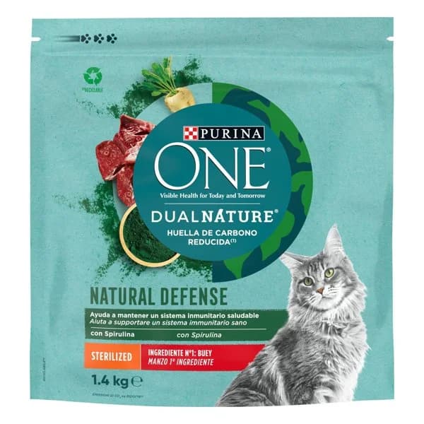 Comida Seca Gato One Dualnature Buey 1,4KG - 1.4 kg - Imagen del producto en Findit