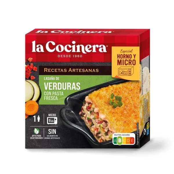 Lasaña de Verduras Congelada 280G - 0.28 kg - Imagen del producto en Findit