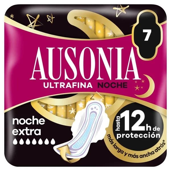 COMPRESA AUSONIA NOCHE ALAS 8. - 1 ud - Imagen del producto en Findit