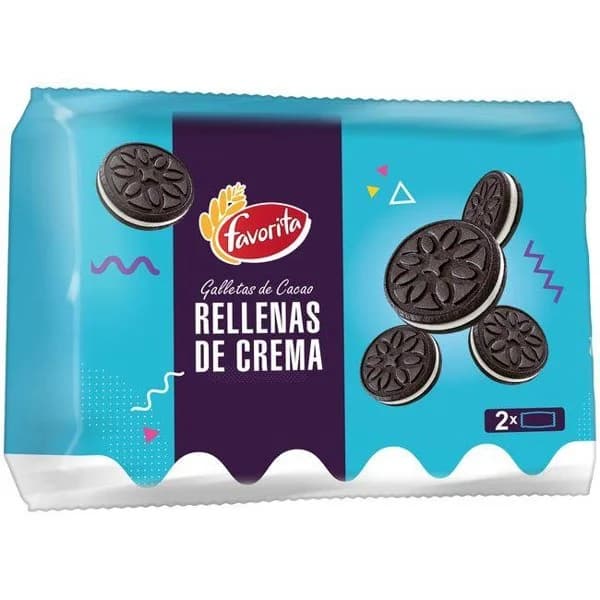 Galleta de cacao rellena crema FAVORITA, bolsa 308 g - 1 ud - Imagen del producto en Findit