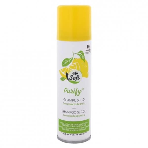 Champú seco purificante con extracto de limón para pelo graso Carrefour 150 ml. - 0.15 l - Imagen del producto en Findit