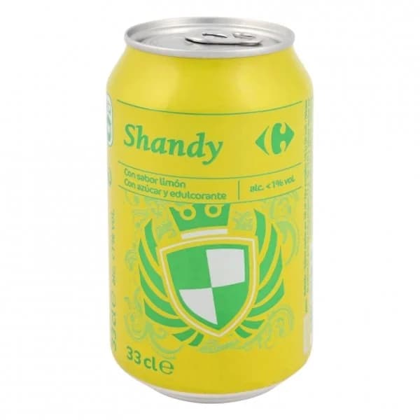 Cerveza Carrefour Shandy con limón lata 33 cl. - 0.33 l - Imagen del producto en Findit