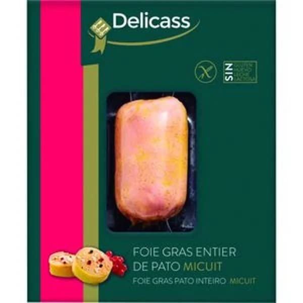 Foie gras de pato entero micuit 100 g - 0.1 kg - Imagen del producto en Findit