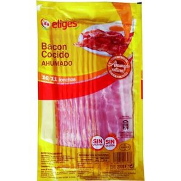 Bacon ahumado en lonchas 200 g - 0.2 kg - Imagen del producto en Findit