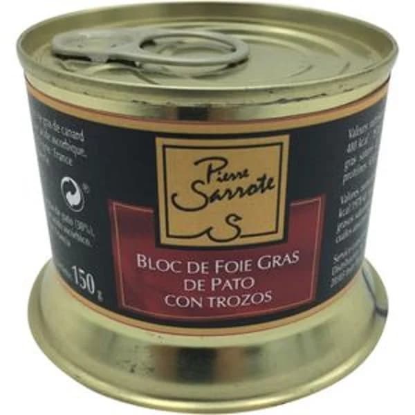 Bloc de foie gras de pato 30% con trozos 150 g - 0.15 kg - Imagen del producto en Findit