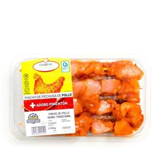 Pincho de pollo adobado tradicional bandeja 360 g - 0.36 ud - Imagen del producto en Findit