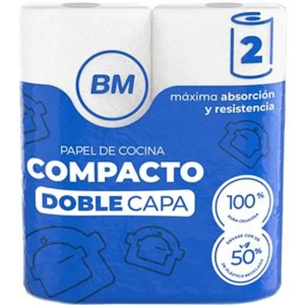 Papel de cocina compacto 2 rollos - 1.99 ud - Imagen del producto en Findit
