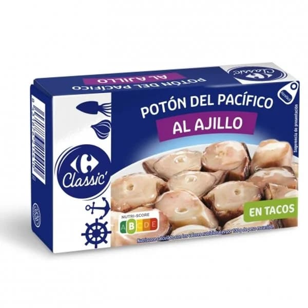 Tacos de potón al ajillo Classic Carrefour 65 g. - 0.07 kg - Imagen del producto en Findit