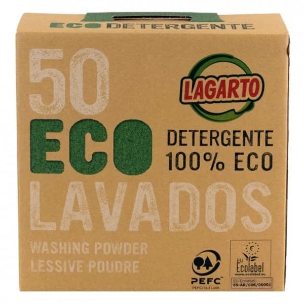 Detergente en polvo ecológico Lagarto 50 lavados - 50.96 ud - Imagen del producto en Findit