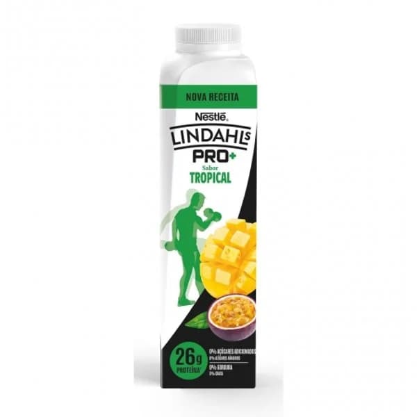 Leche fermentada liquida desnatada pro+ sabor tropical Lindahls sin gluten y sin lactosa 344 g. - 0.34 kg - Imagen del producto en Findit