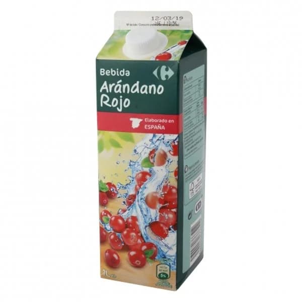 Bebida de fruta de arándano rojo Carrefour Sensation brik 1 l. - 1 l - Imagen del producto en Findit