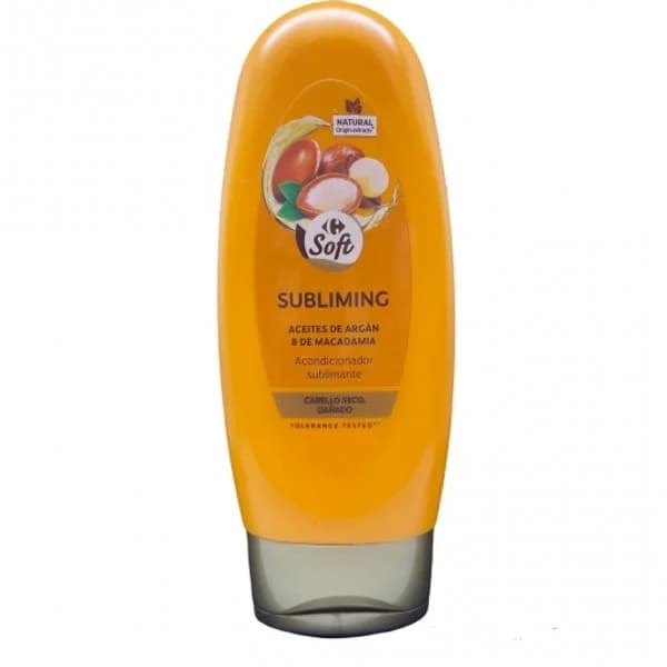 Acondicionador sublimante con aceite de argán & macadamia para cabello seco o dañado Carrefour Soft 300 ml. - 0.3 l - Imagen del producto en Findit