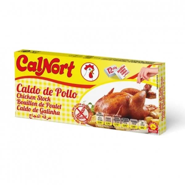 Caldo de pollo Calnort sin gluten 12 pastillas - 0.12 kg - Imagen del producto en Findit