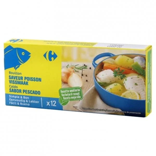Caldo de pescado Carrefour 12 pastillas - 1 ud - Imagen del producto en Findit