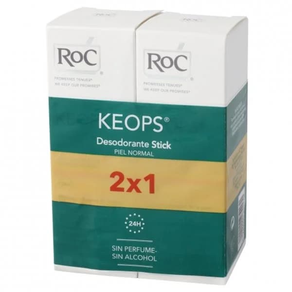 Desodorante stick piel normal Roc Keops pack de 2 unidades de 40 ml. - 0.01 l - Imagen del producto en Findit