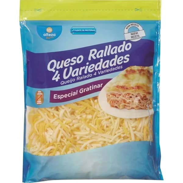 Queso Rallado 4 Variedades - 0.2 kg - Imagen del producto en Findit