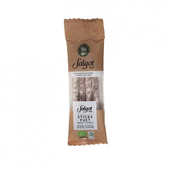 Sticks de fuet ecológico Salgot sin gluten 40 g - 0.04 kg - Imagen del producto en Findit