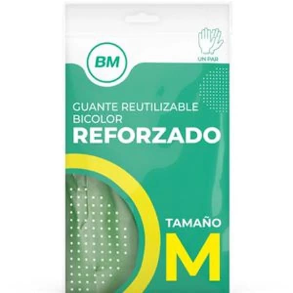 Guante de goma bicolor talla M - 1 ud - Imagen del producto en Findit