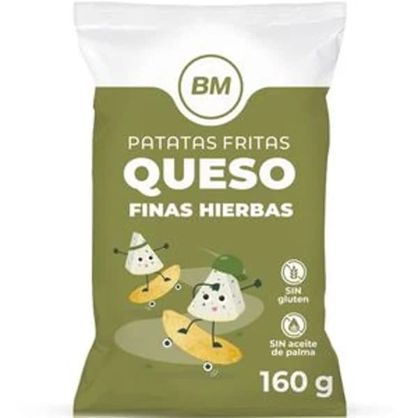 Patatas fritas sabor queso finas hierbas 160 g - 1 ud - Imagen del producto en Findit