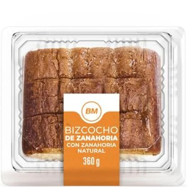 Bizcocho zanahoria 360 g - 0.36 kg - Imagen del producto en Findit