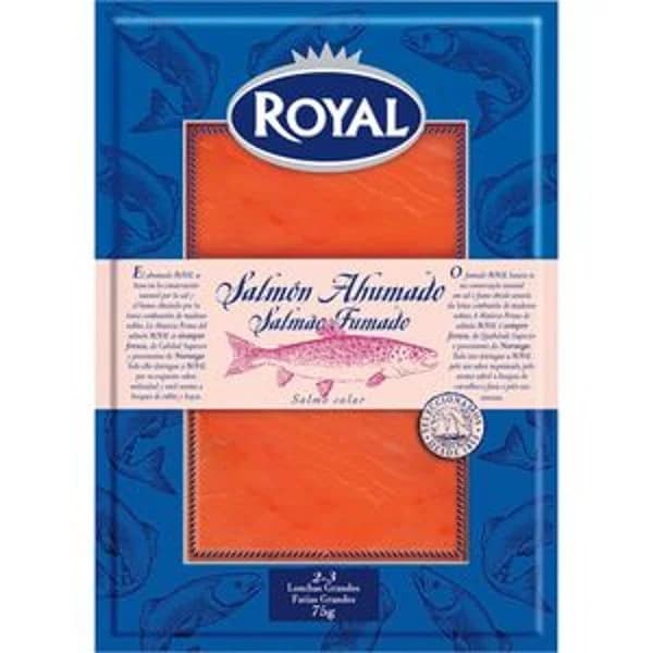 Salmón ahumado ROYAL, sobre 75 g - 0.08 kg - Imagen del producto en Findit