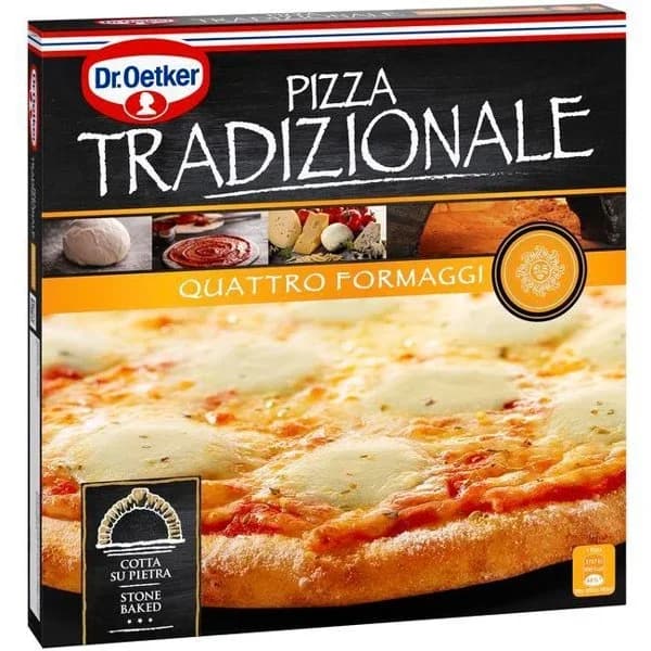 Pizza tradicionale quattro formaggi DR.OETKER, caja 380 g - 0.38 kg - Imagen del producto en Findit