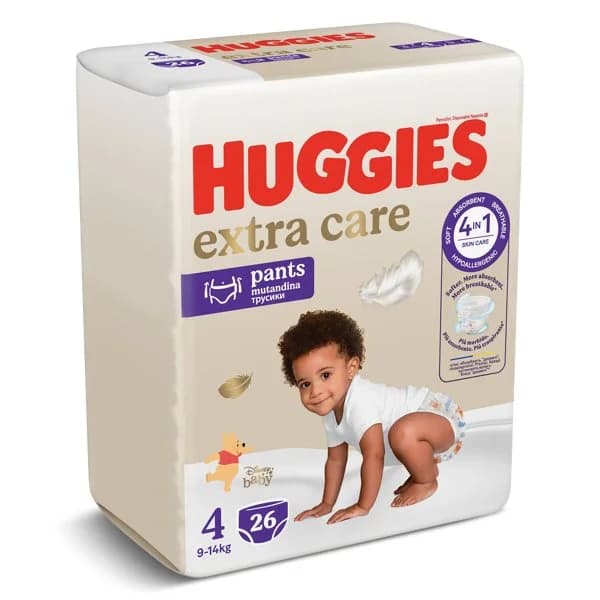 Pañales pants extra care 9-14 kgs talla 4 Huggies bolsa 26 unidades - 26.07 ud - Imagen del producto en Findit