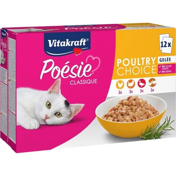 Sobres classic en salsa para gato POESIE, pack 12x85 g - 1 ud - Imagen del producto en Findit