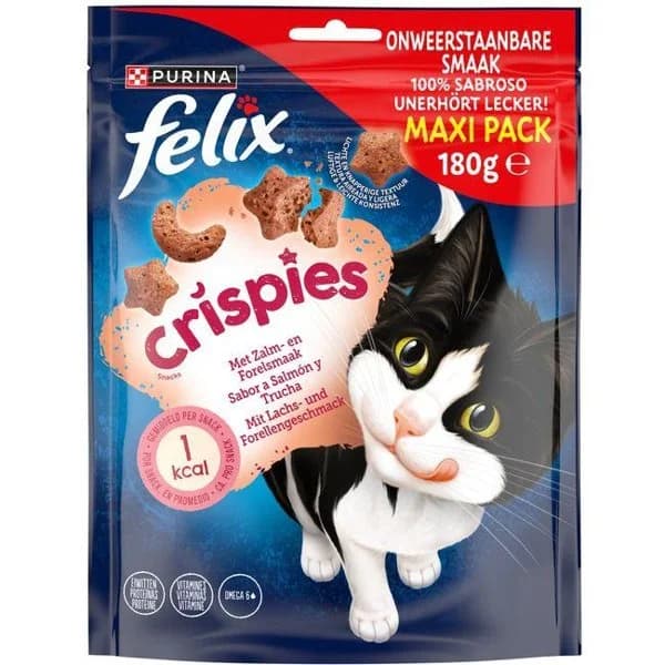 Crispies de salmón para gato FÉLIX, bolsa 180 g - 1 ud - Imagen del producto en Findit