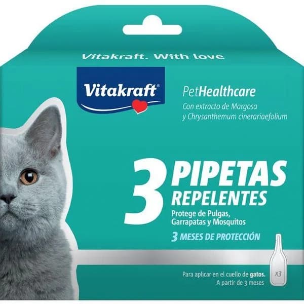 Pipeta para gato biocida VITAKRAFT, caja 3 uds - 1 ud - Imagen del producto en Findit