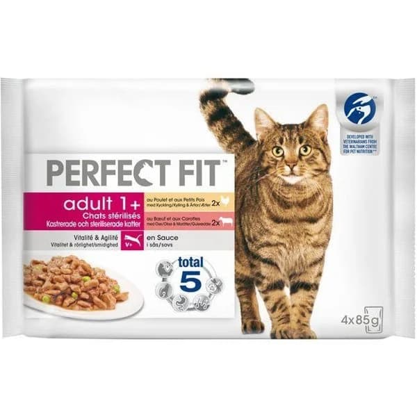 Alimento de carne gato esterilizado PERFECT FIT, paquete 340 g - 1 ud - Imagen del producto en Findit