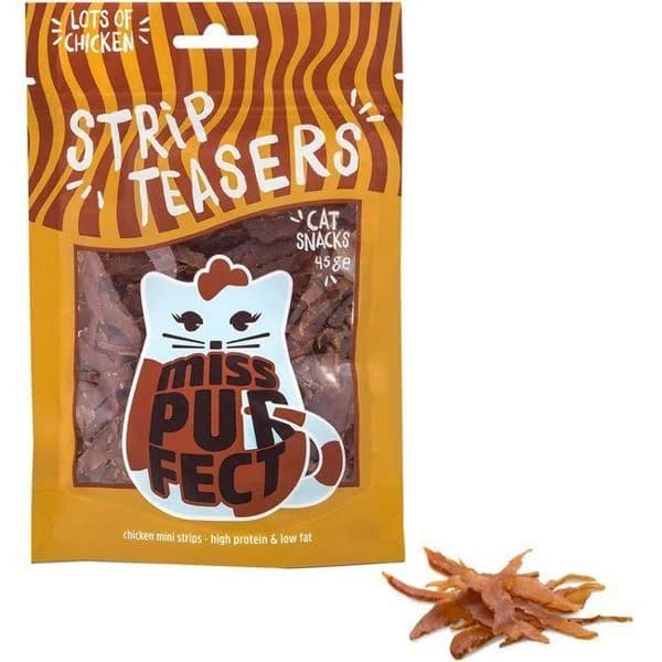 Strip de pollo y pescado para gato BIOZOO, bolsa 45 g - 1 ud - Imagen del producto en Findit